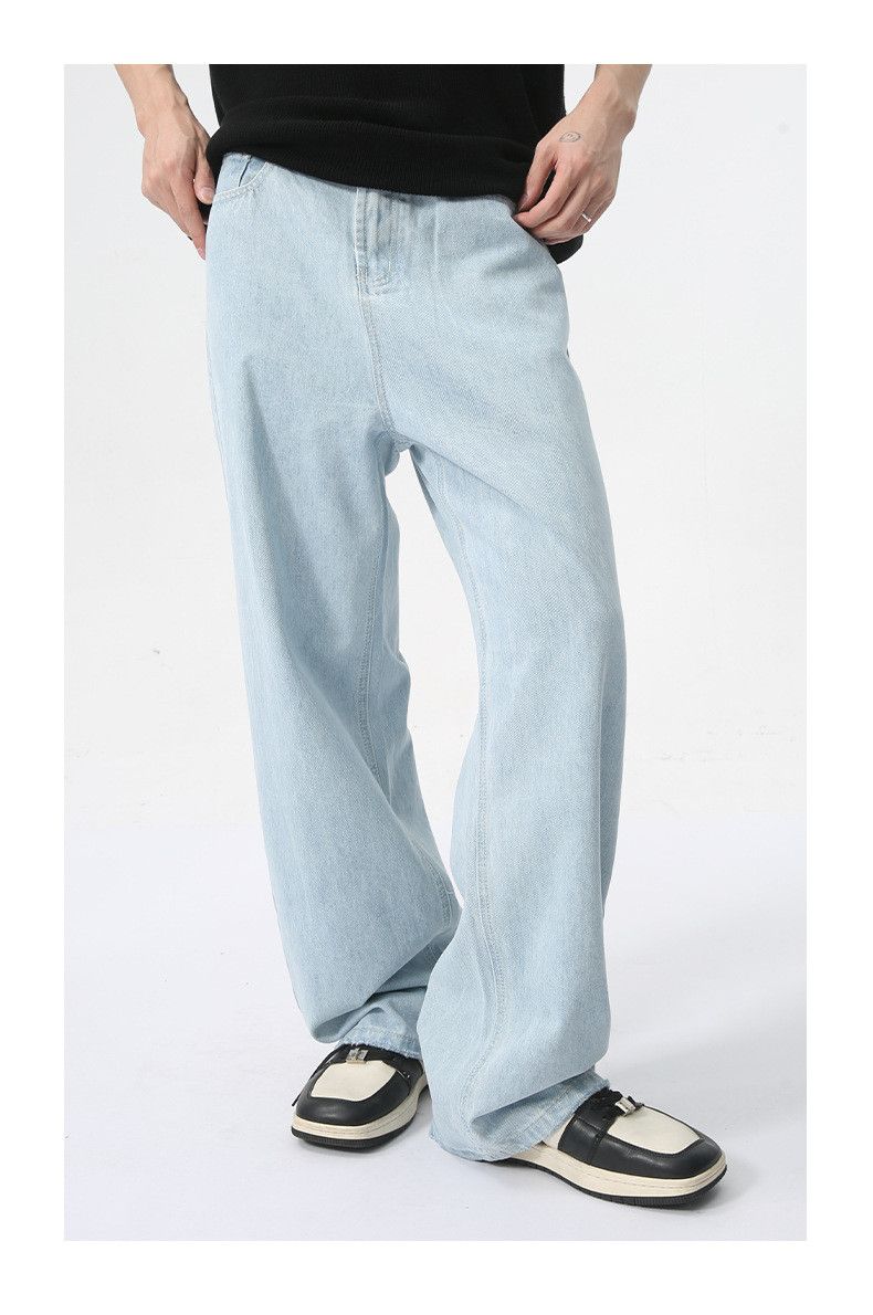 Japanese Brand × Jean Light-colored simple straight-leg loose casual jeans Size US 33 - 6 Thumbnail