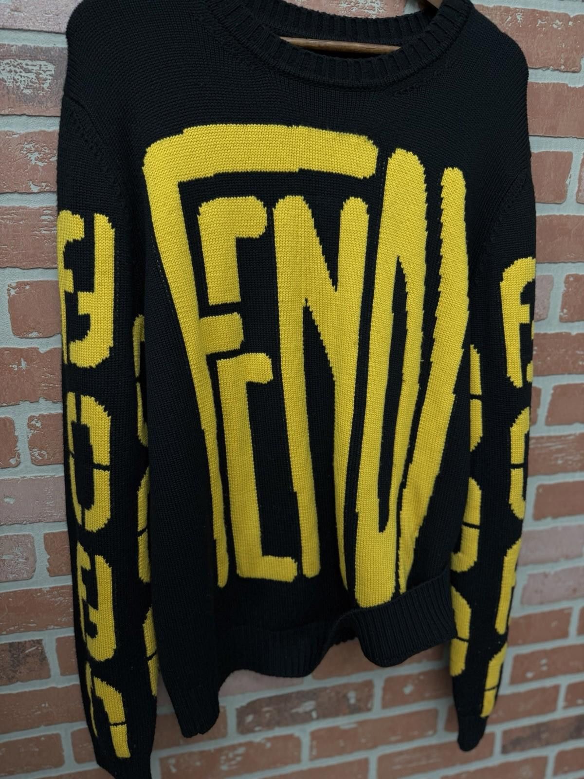Fendi Men's Fendi Brown, Black & Yellow Sweater Size 52 Knit $1k Size US L / EU 52-54 / 3 - 5 Thumbnail