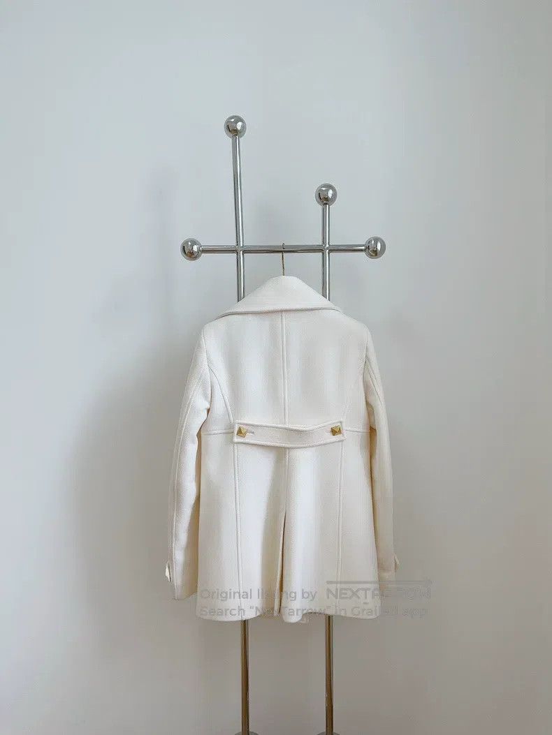 Valentino Valentino White wool coat Size L / US 10 / IT 46 - 2 Thumbnail