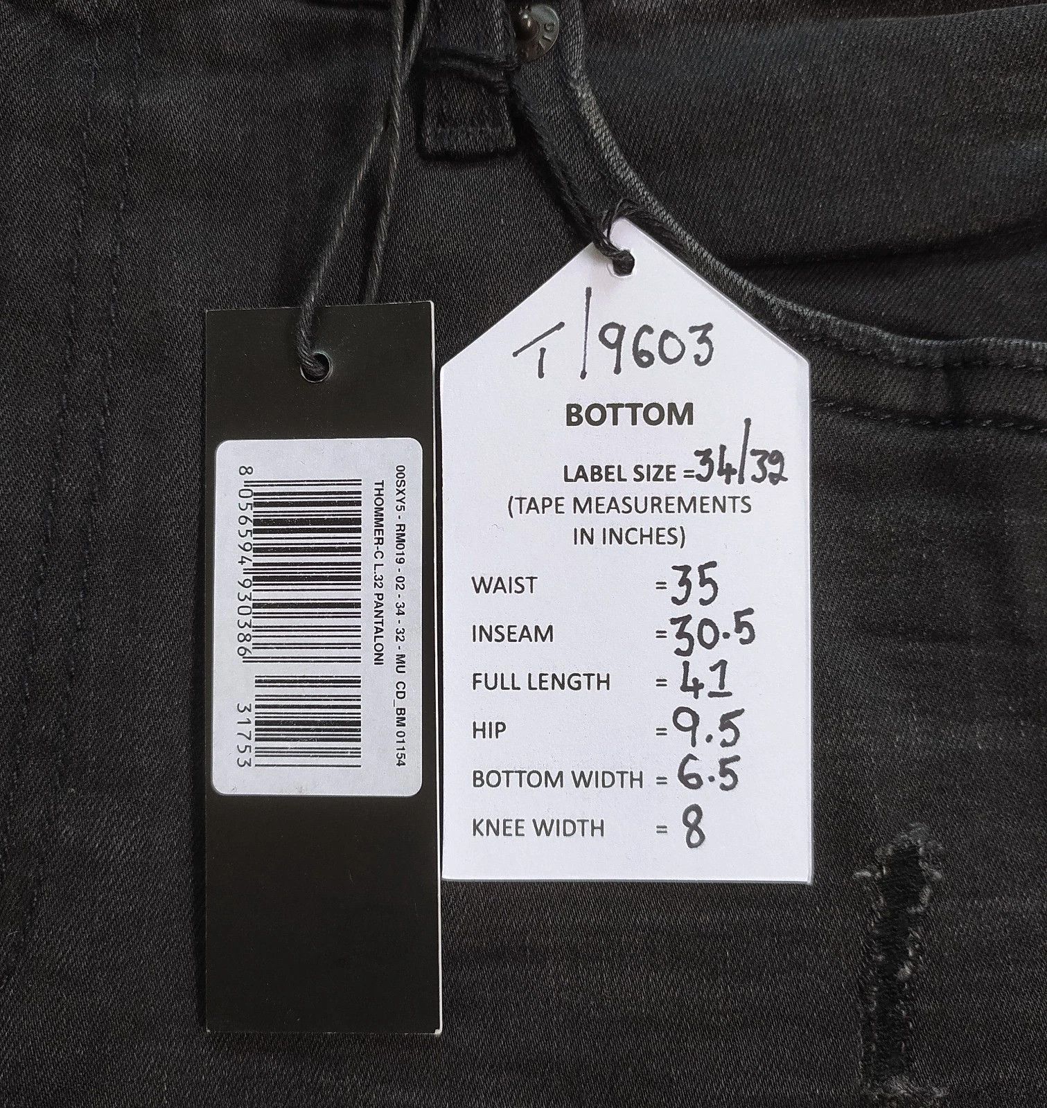 Diesel Diesel THOMMER-C L.32 MENS JEANS T/9603 Size US 34 / EU 50 - 6 Thumbnail