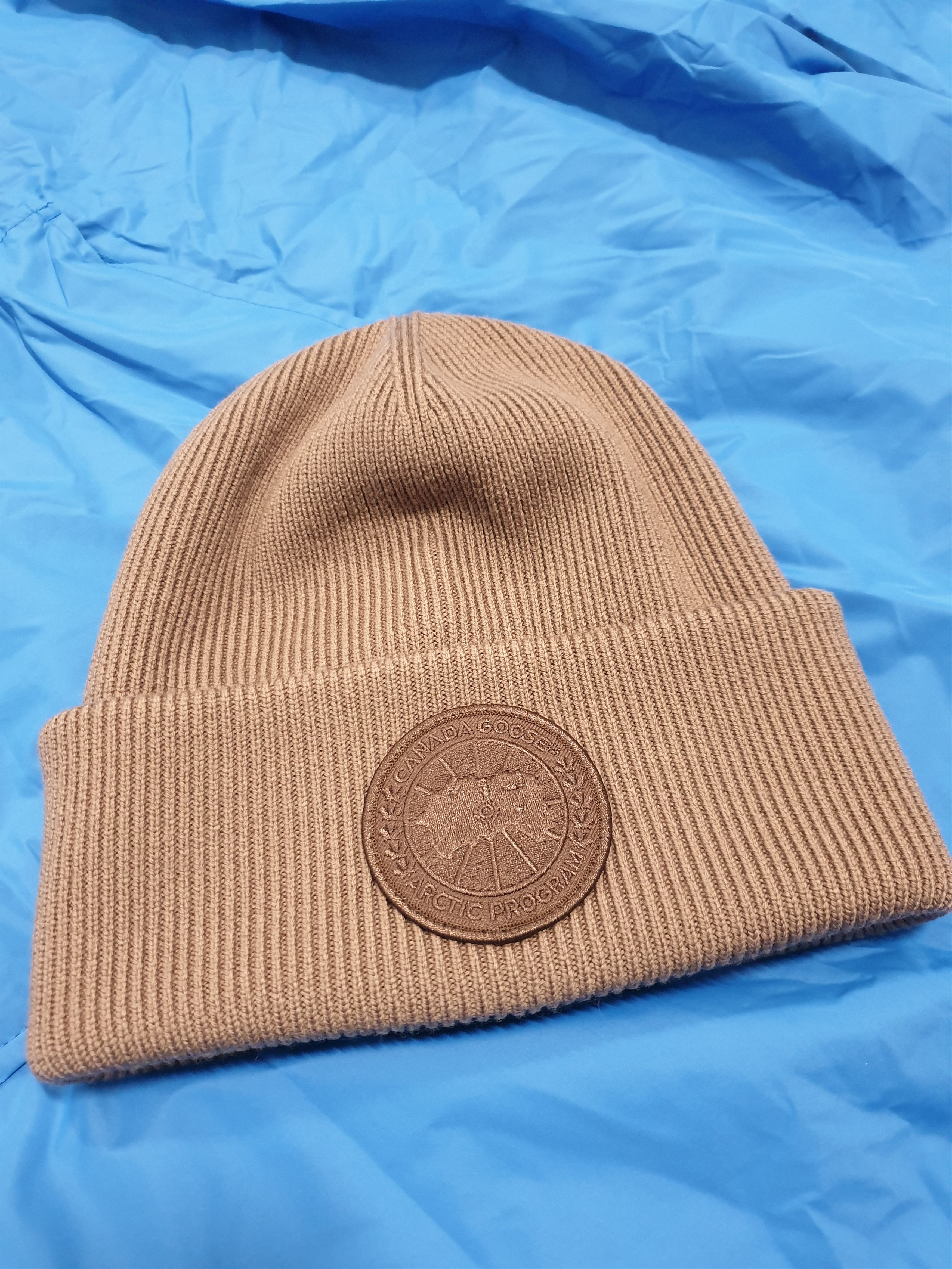 image of New Canada Goose Arctic Toque 100% Merino Wool Beanie Os in Brown, Men's