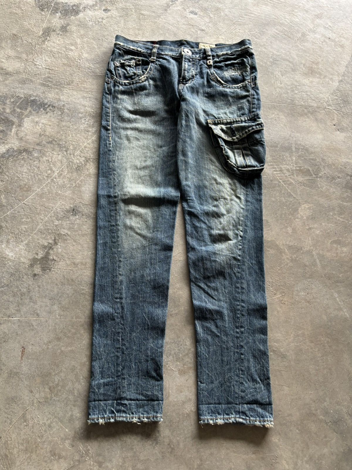 20471120 × Japanese Brand distressed Antgauge sashiko boro side pocket punk cross Size US 31 - 1 Thumbnail
