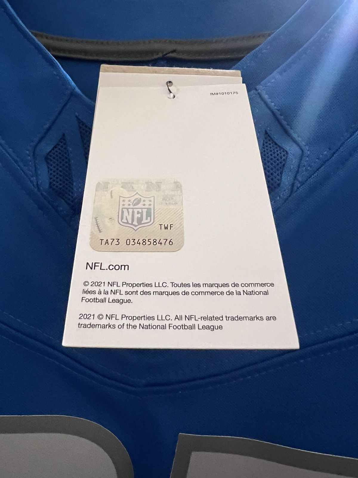 Nike 2023 Detroit Lions Vapor F.US.E. Limited Football Size US XXL / EU 58 / 5 - 9 Thumbnail