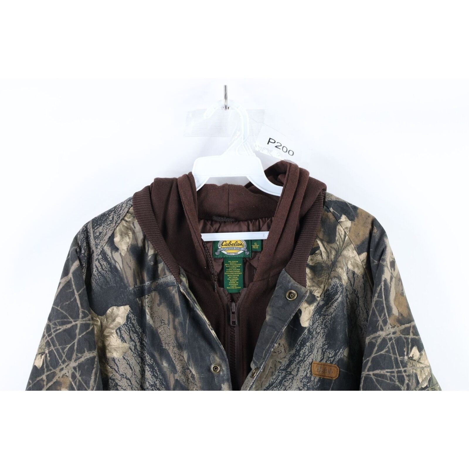 Cabelas × Vintage Vintage Cabelas Mens Size Small Quilt Lined Hooded Mossy Oak Size US S / EU 44-46 / 1 - 2 Thumbnail