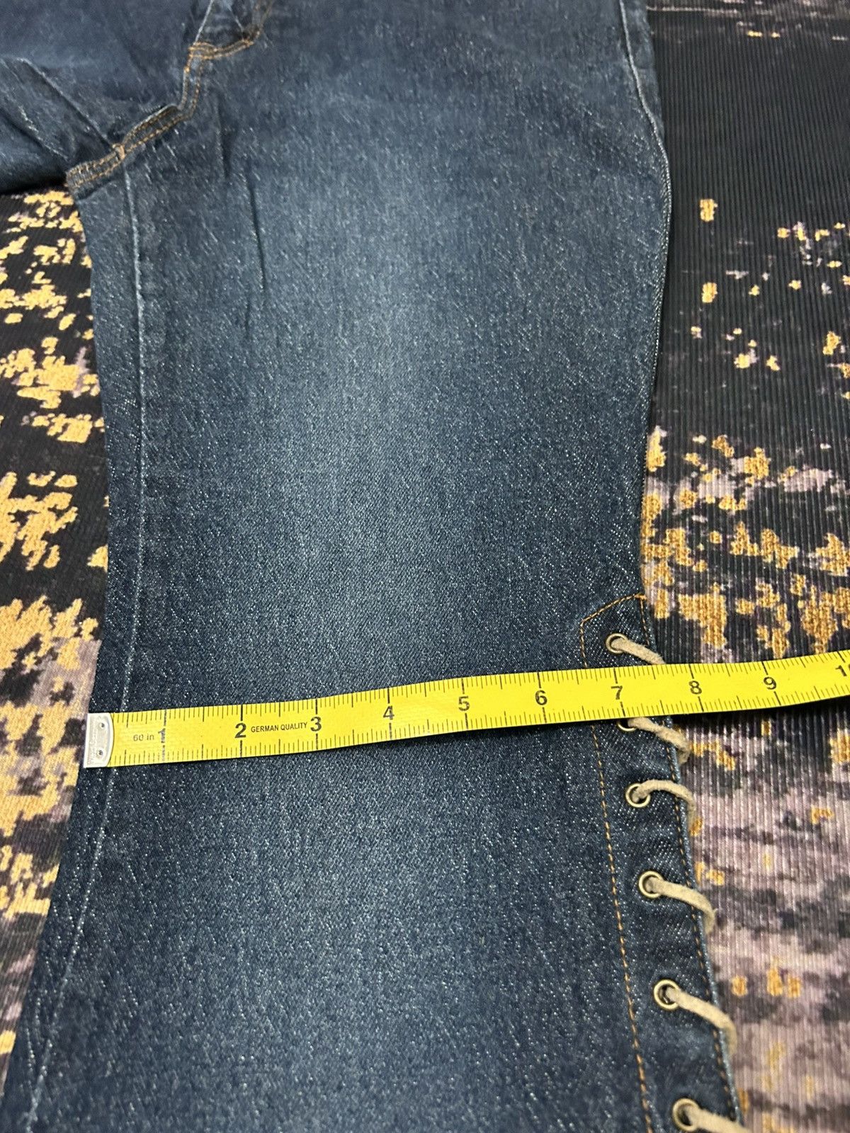 If Six Was Nine Livre Claire Japan Lace Up Super Flare Jeans Size US 30 / EU 46 - 16 Thumbnail