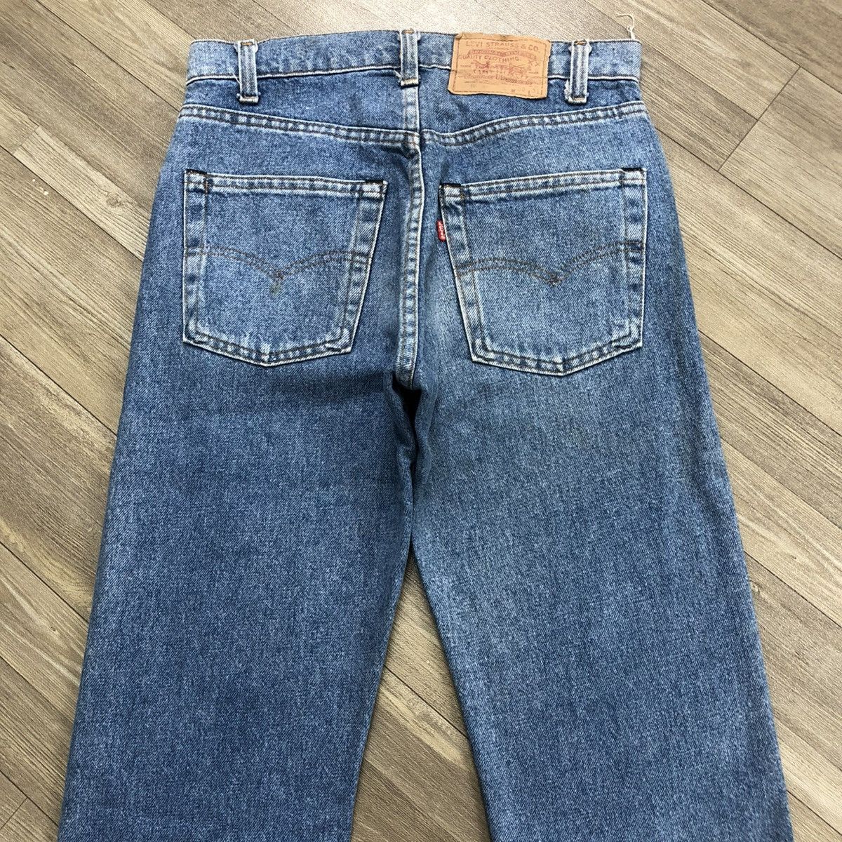 Levi's × Levi's Vintage Clothing 🇺🇸80’s Vintage Levis 501 #552 30x31 Straight Leg Blue Jeans Size US 29 - 23 Thumbnail