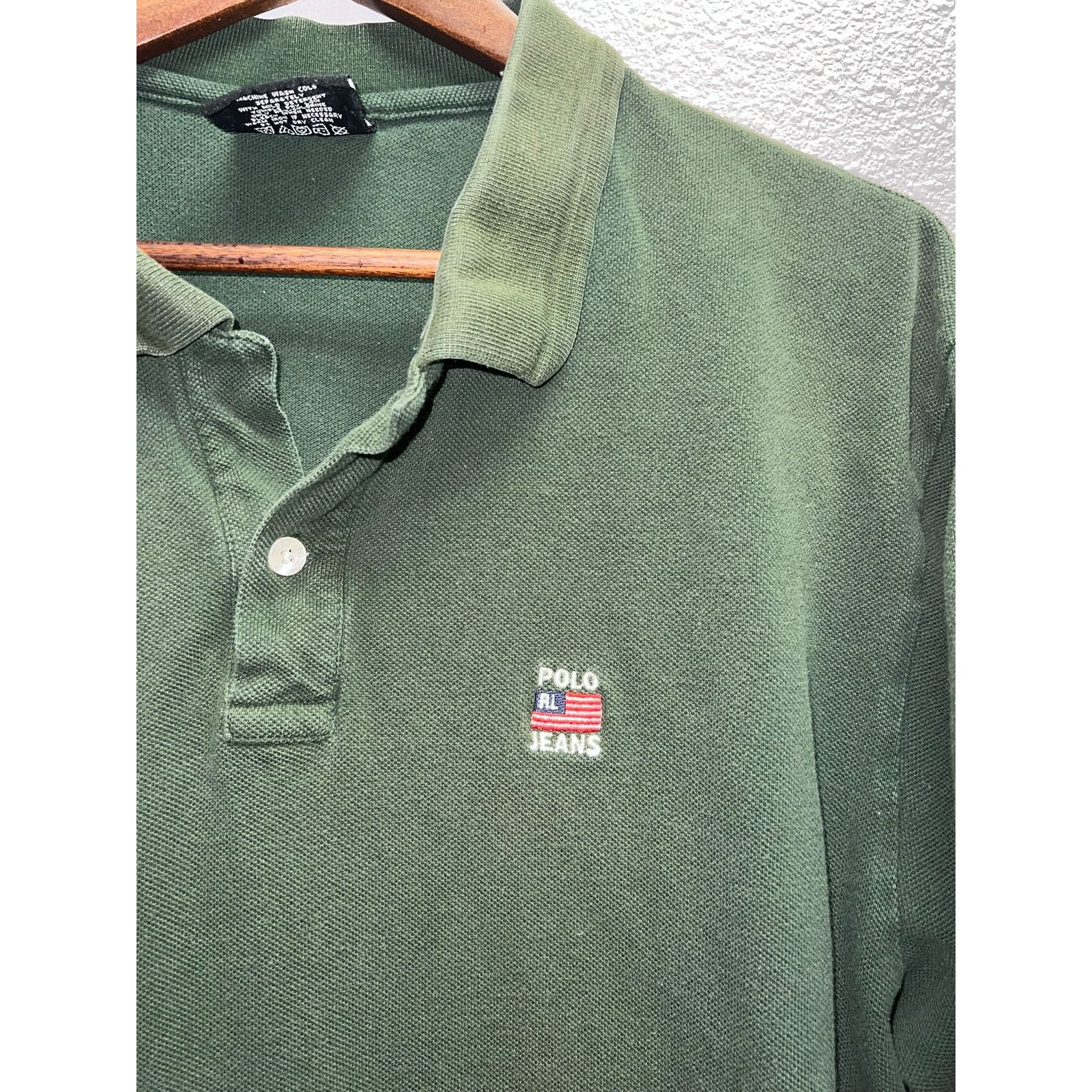 Polo Ralph Lauren Polo Jeans Ralph Lauren Polo Shirt Green 2000s Y2K Mens XL Size US XL / EU 56 / 4 - 3 Thumbnail