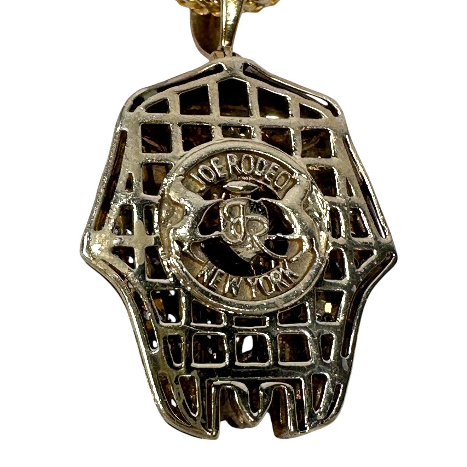 Other Joe Rodeo 10K Gold Pharaoh Diamond Pendant 30” Franco Chain Size 30 - 3 Thumbnail