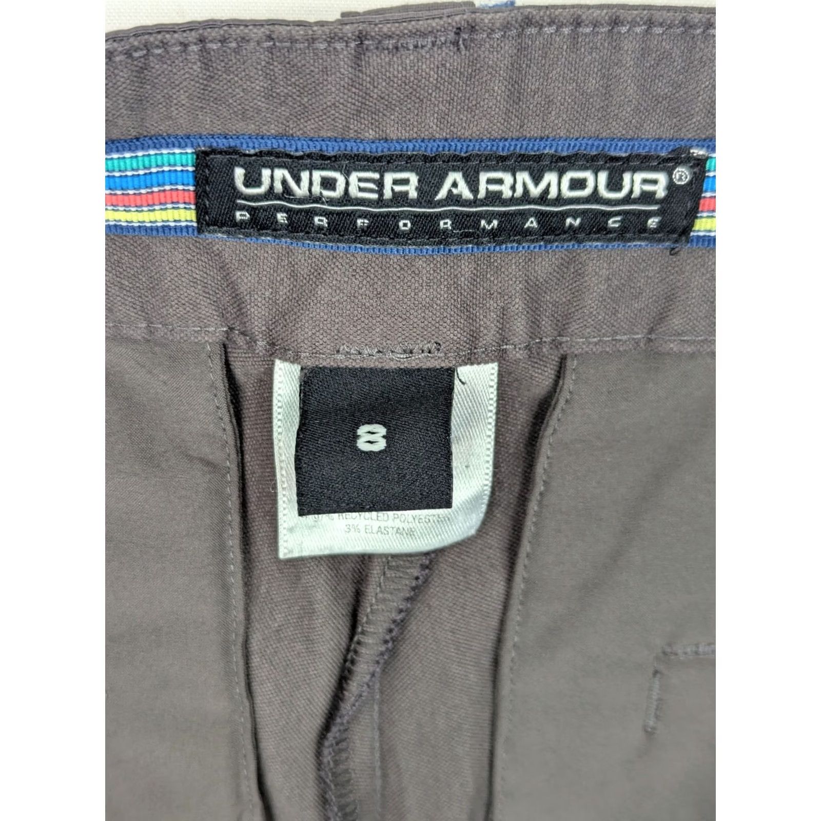 Under Armour Under Armour Performance Golf Capri Pants Women 8 Gray Wicking Stretch Capris 32 Inseam 18.5in 4-Pocket Design Regular Fit Size 30" / US 8 / IT 44 - 7 Thumbnail