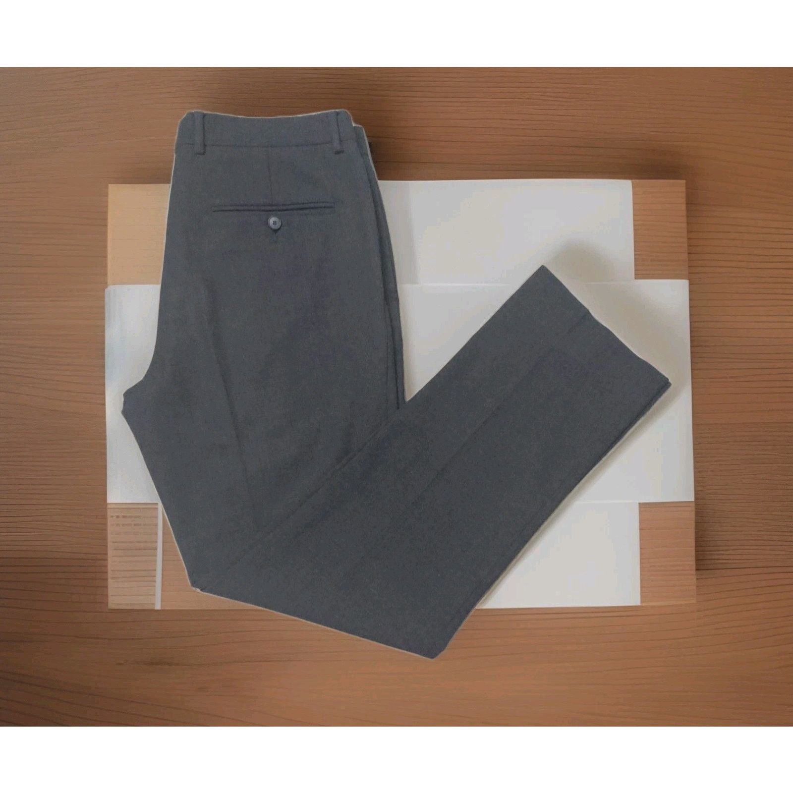 Sandro Sandro Paris Wool Dress Trousers Slim Tailored France 42 Size 42S - 3 Thumbnail