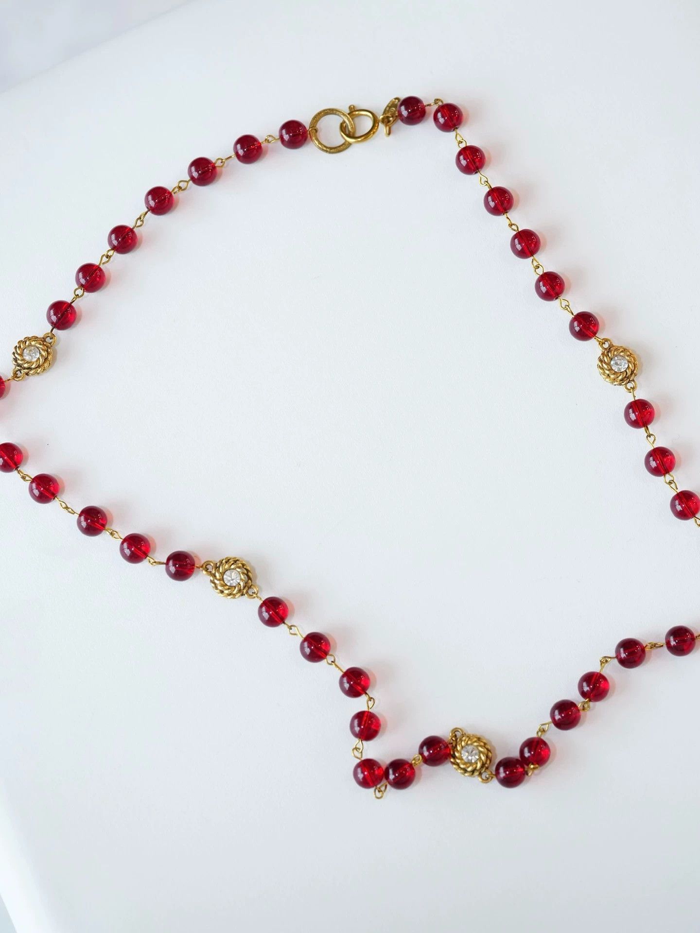 Chanel Chanel Vintage Crystal Rhinestone Long Sweater Chain Size ONE SIZE - 3 Thumbnail