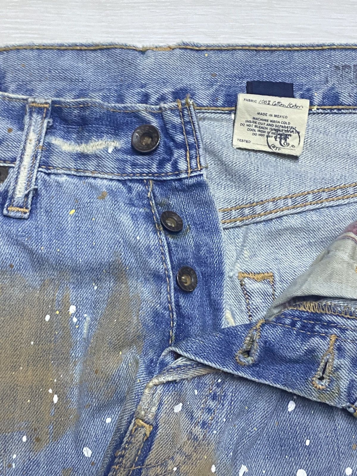 Seditionaries Vintage Handcraft Ambercrombie And Fitch Mud Wash Baggy Jean Size US 32 / EU 48 - 13 Thumbnail