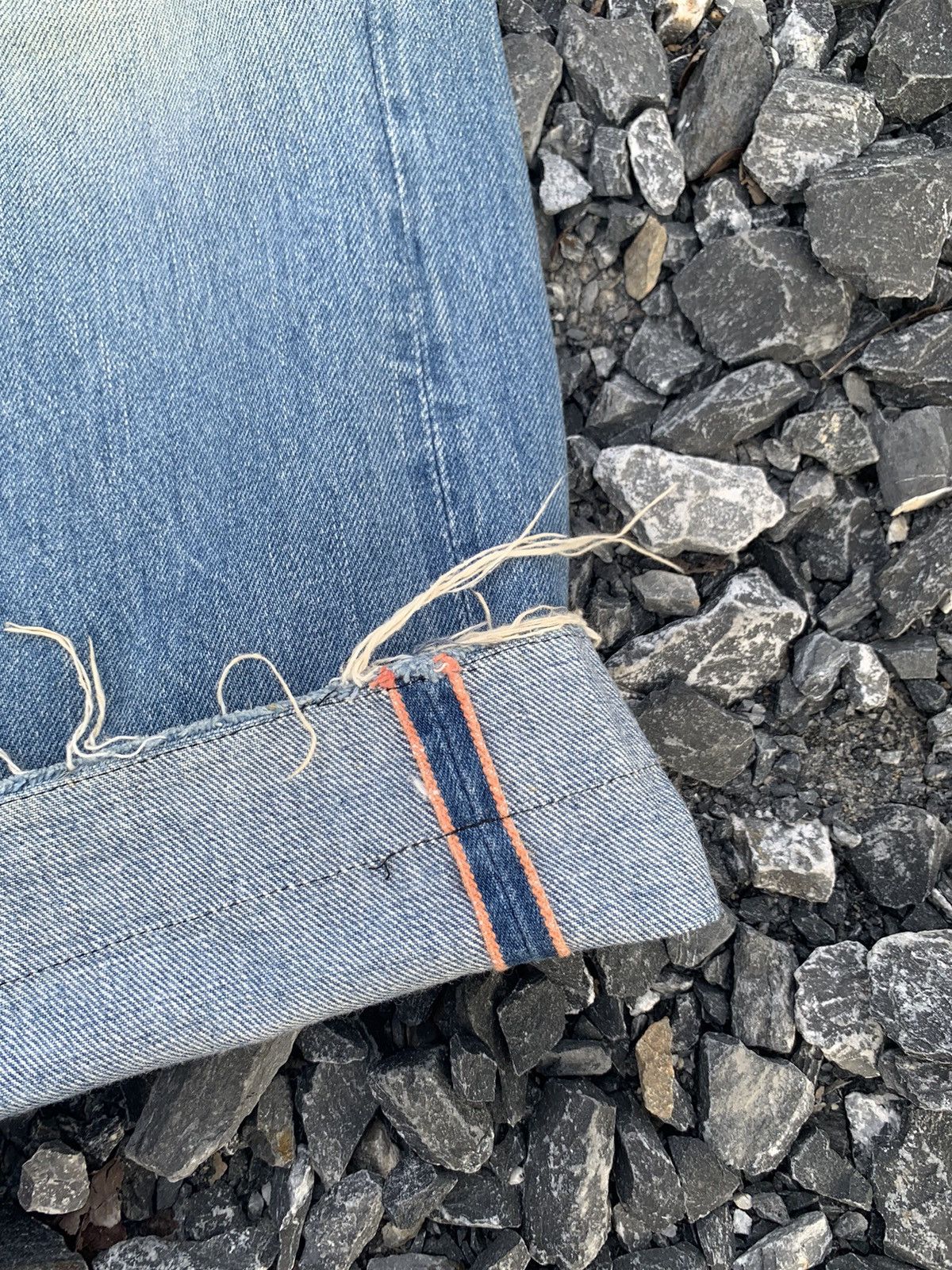 Kapital VINTAGE BLUE BLUE INDIGO SELVEDGE JAPANESE DISTRESSED DENIM Size US 28 / EU 44 - 5 Thumbnail