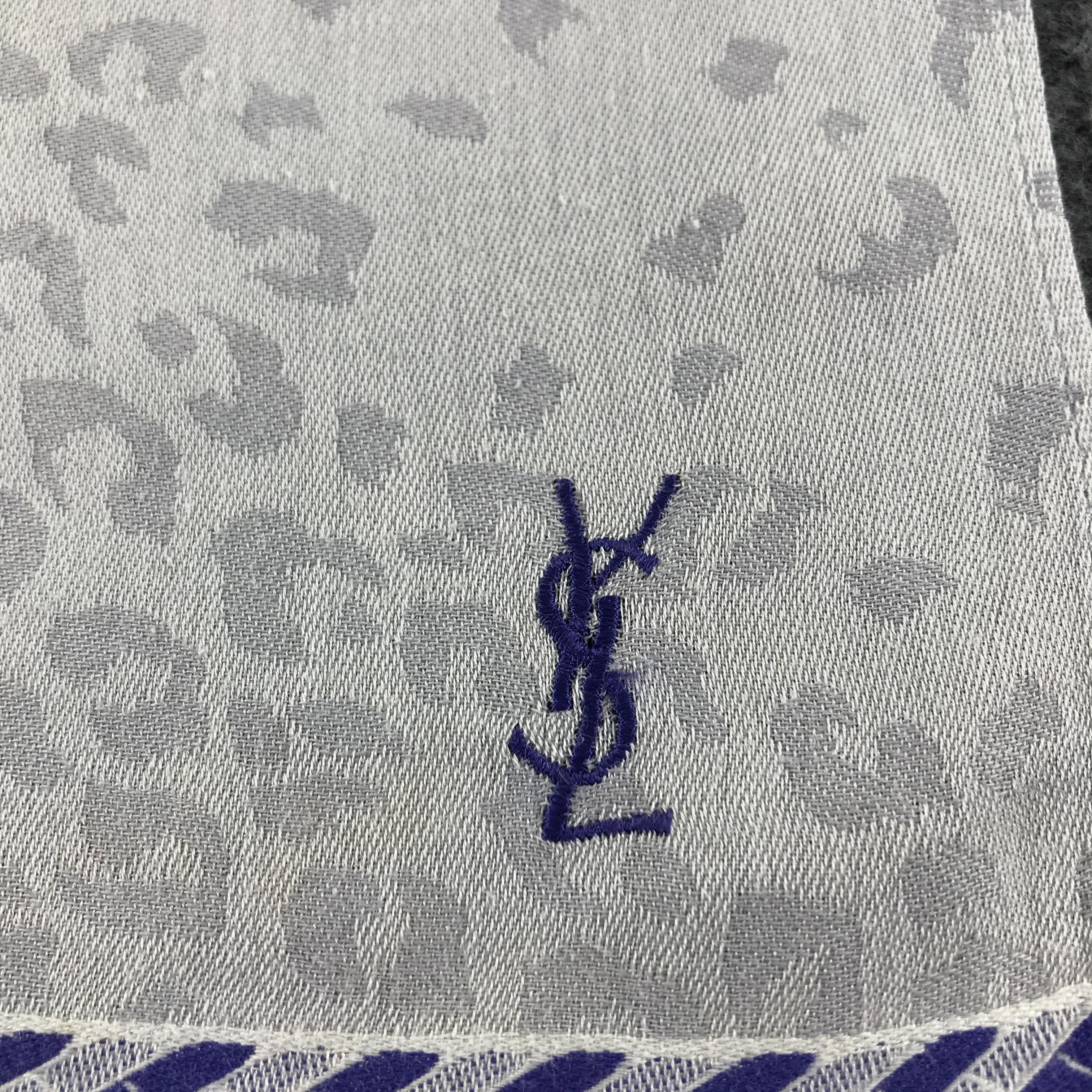 Vintage × Yves Saint Laurent YSL Cheetah Spots Handkerchief Neckerchief Bandana H244 Size ONE SIZE - 4 Thumbnail
