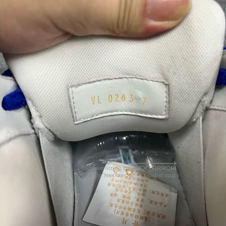 Louis Vuitton Louis Vuitton White and Blue Little Fat Ding Strappy Low T Size US 7 / EU 40 - 6 Thumbnail
