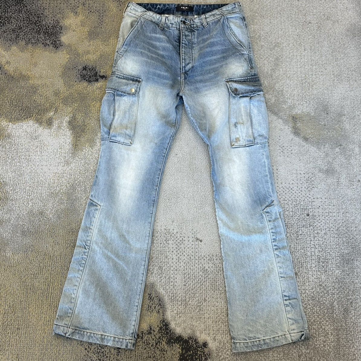 Amiri Amiri M65 Cargo Kick Flare Jeans Size - 31 Size US 31 - 1 Thumbnail