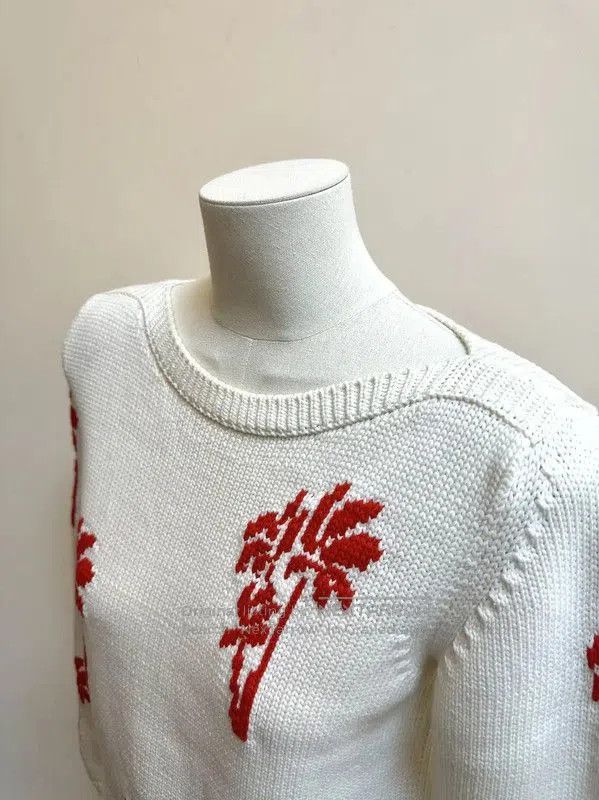 Max Mara MaxMara Colorblocked Cotton-Blend Sweater . Size S / US 4 / IT 40 - 4 Thumbnail