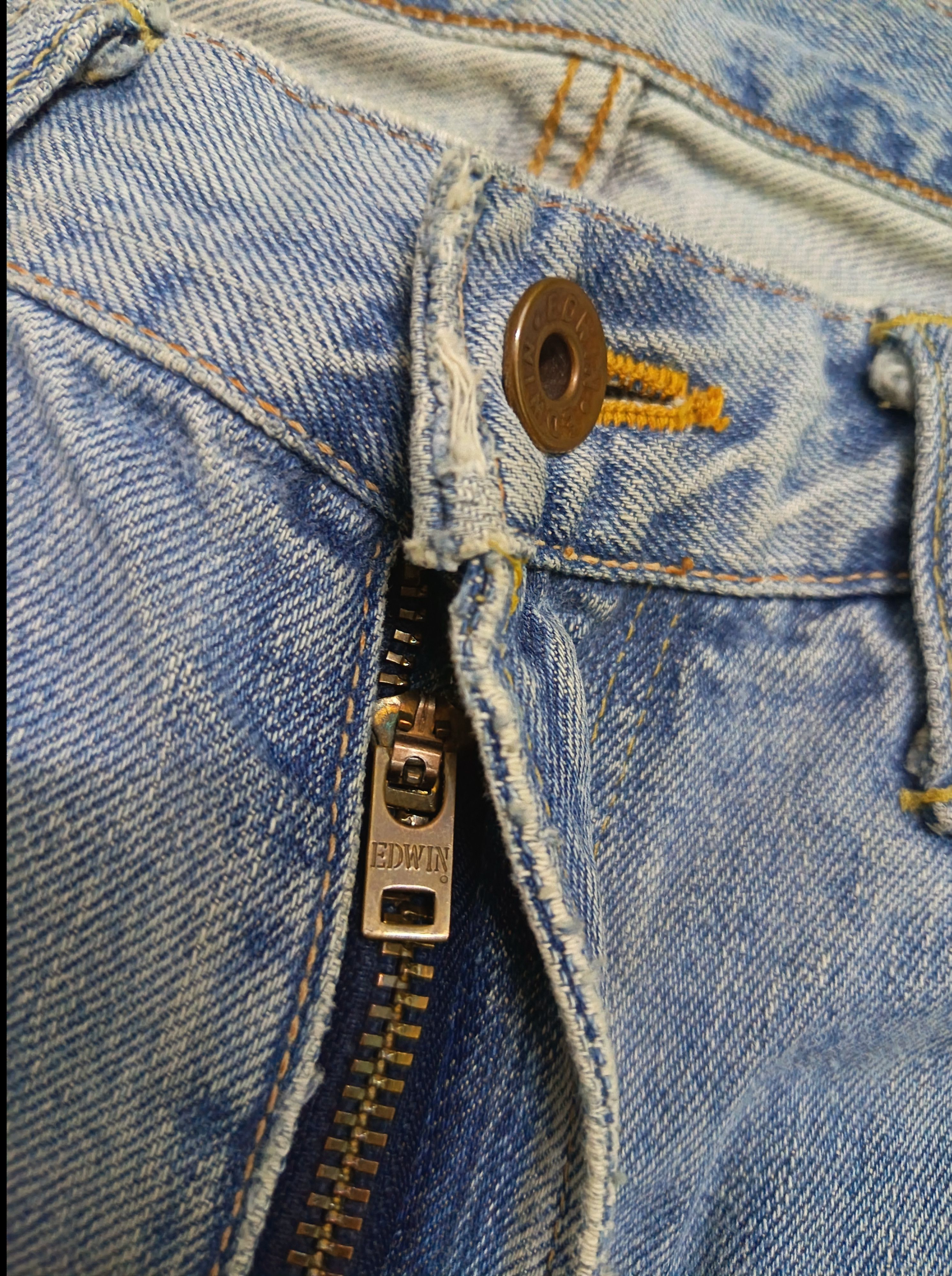 Edwin Vintage stain faded edwin 505x selvedge Size US 33 - 20 Thumbnail