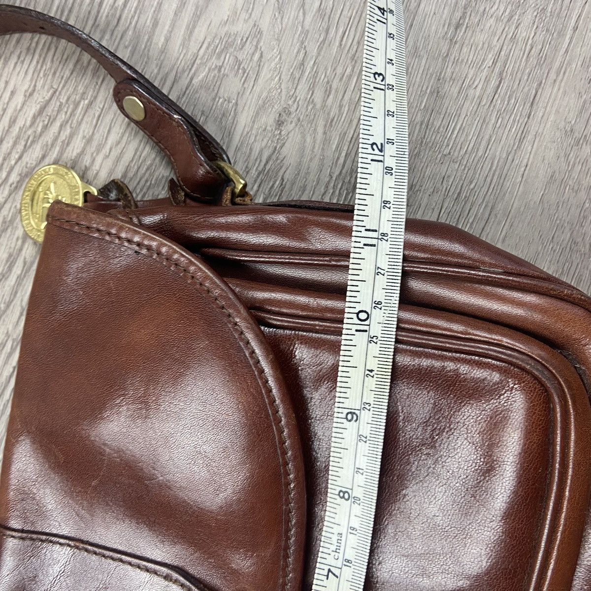 BRAHMIN Brahmin Brown Shoulder Bag Gold Hardware Buckle Medium 11x8 Size ONE SIZE - 6 Thumbnail