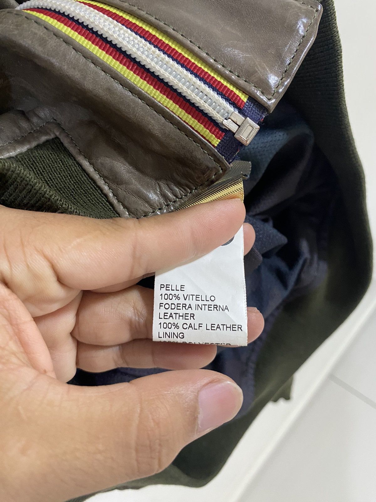 Designer × Vintage Gold Bunny Mens Leather Biker Motorcycle Bomber Jacket Italy Size US S / EU 44-46 / 1 - 7 Thumbnail