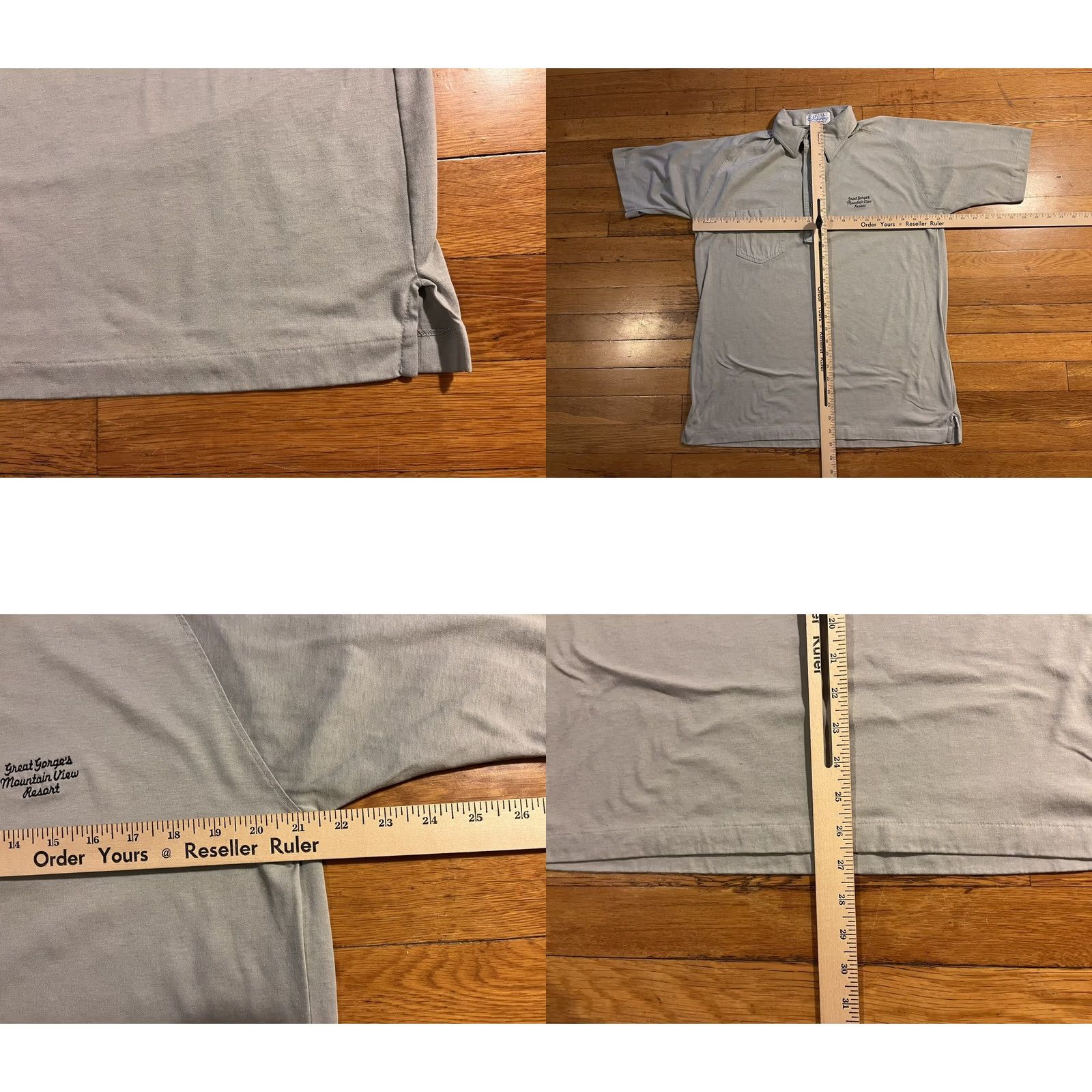 Greats VINTAGE Pickering Great Gorge’s Mountain View Resort Golf Shirt Men’s L Gray Polo Boy/ Mens Shirts Size US L / EU 52-54 / 3 - 8 Thumbnail