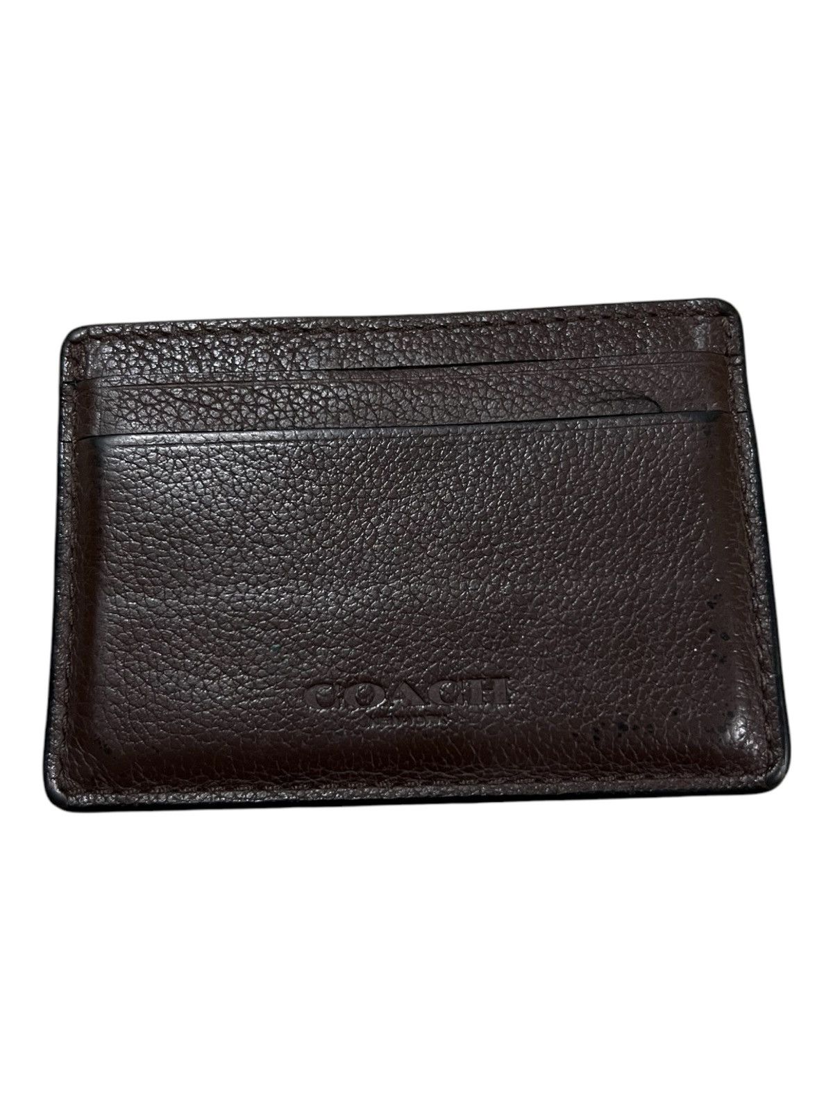 Coach × Genuine Leather Coach New York Calf Leather Mahogany Money Clip Card Case Size ONE SIZE - 2 Thumbnail