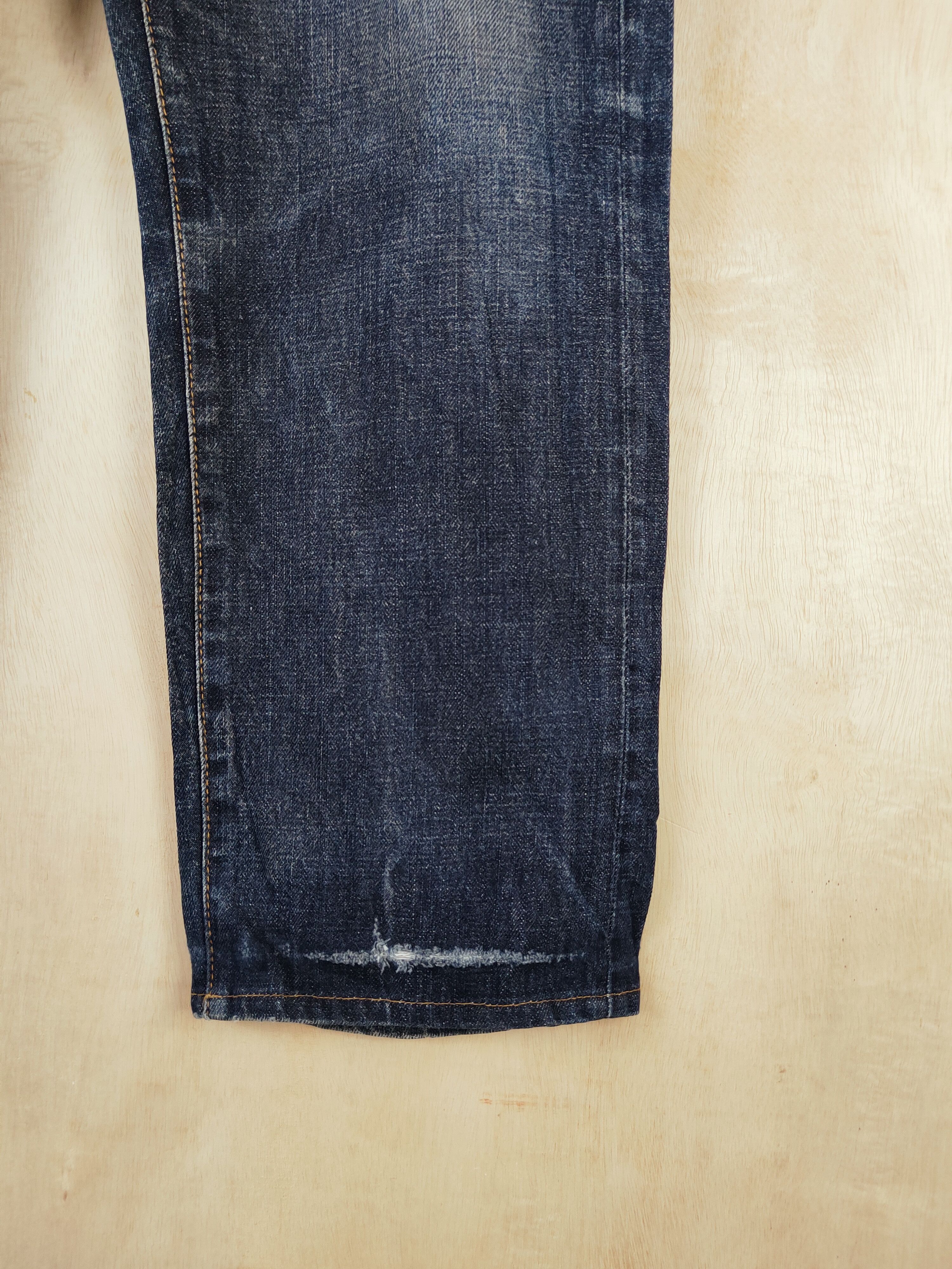 Japanese Brand Japanese Brand Blue Black Distressed Ripped Jeans #S2654 Size US 34 / EU 50 - 6 Thumbnail