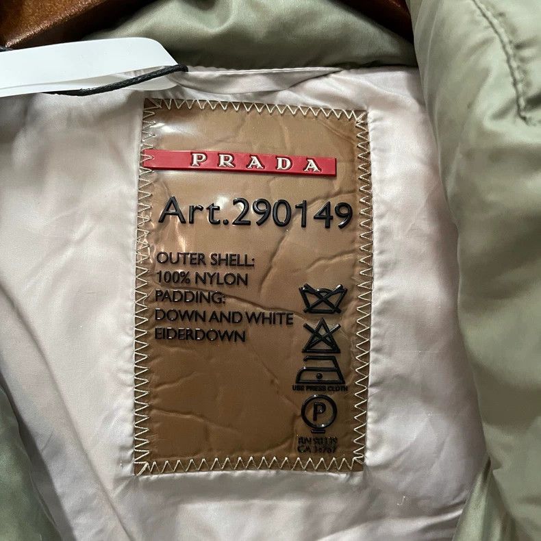 Prada Prada Gray-green triangle down jacket 2502-Nextarrow Size US M / EU 48-50 / 2 - 4 Thumbnail