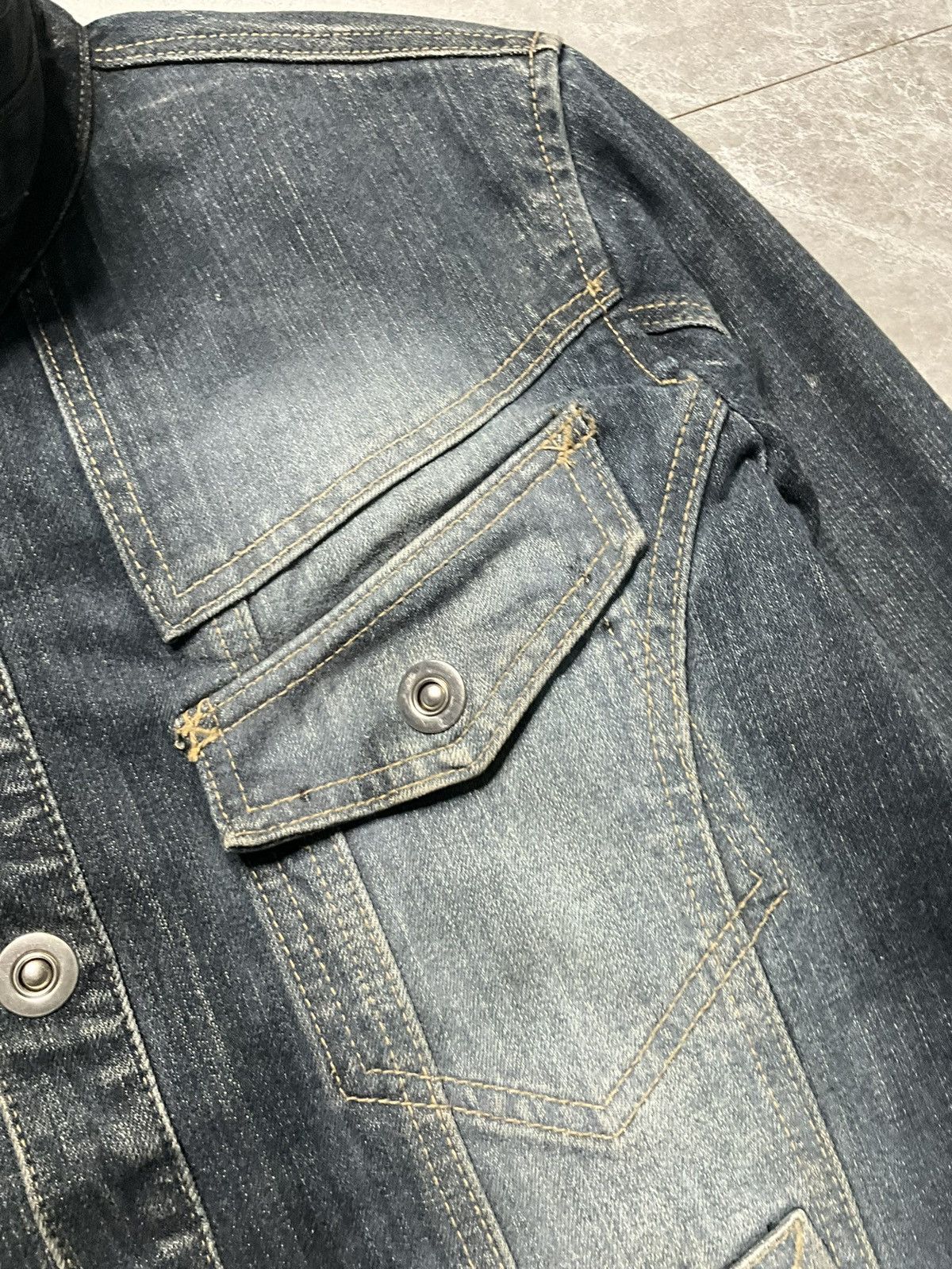 Japanese Brand Atelier Sab Men x If six was Nine Dirt Dyed Biker Denim Jkt Size US M / EU 48-50 / 2 - 7 Thumbnail
