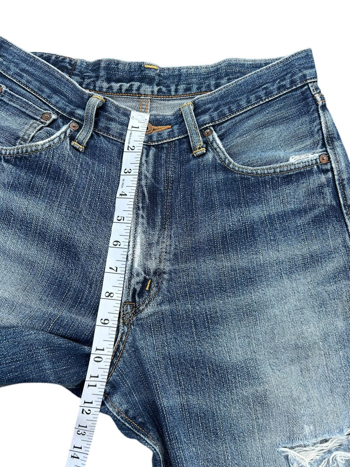 Kapital Trashed Vintage Edwin 505z Selvedge Denim Jeans Size US 30 / EU 46 - 20 Thumbnail