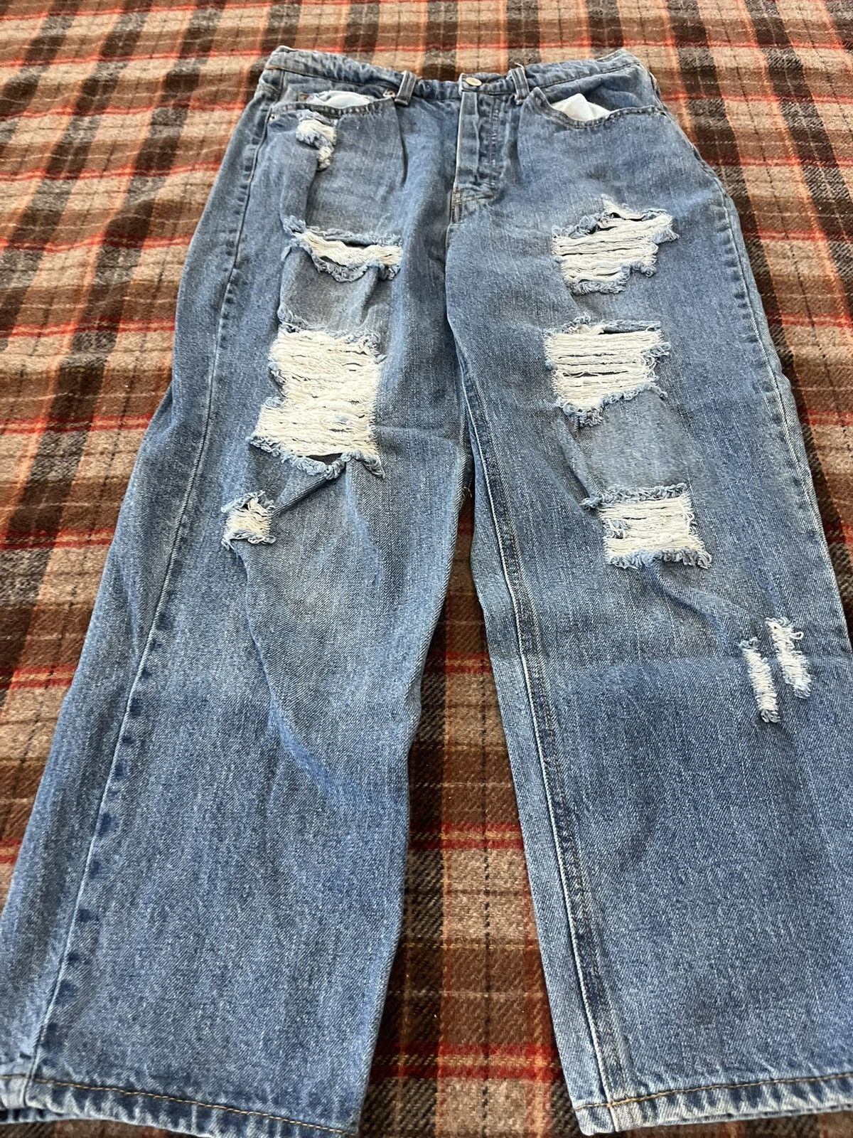 Other Vintage Y2K 2000’s Distressed Cropped Vanilla Star relaxed Size 30" / US 8 / IT 44 - 2 Thumbnail