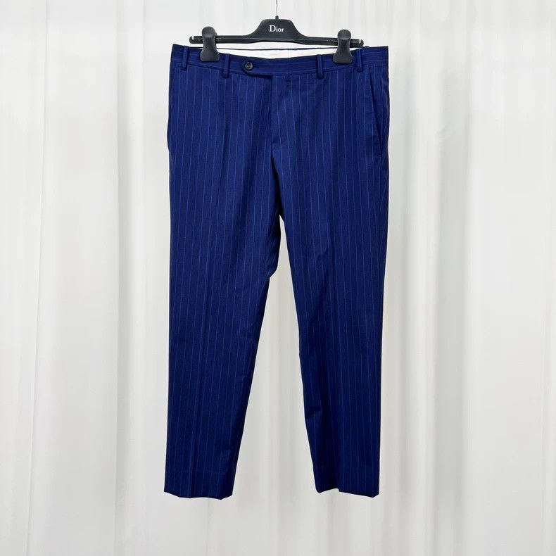 Ermenegildo Zegna Canali Wool Striped Tailored Trousers-yf Size US 32 / EU 48 - 1 Thumbnail