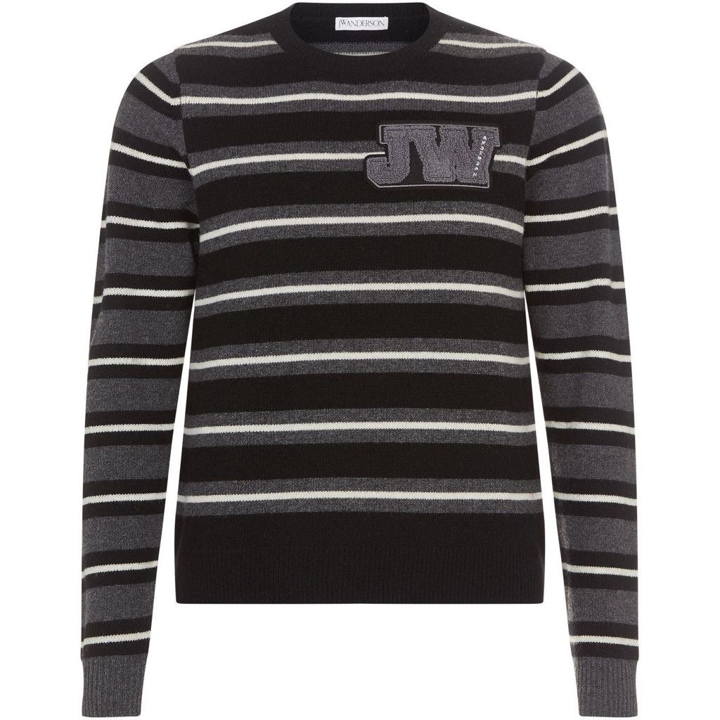 JW Anderson JW Anderson Logo Patch Stripe Crew Knit Size S / US 4 / IT 40 - 1 Thumbnail