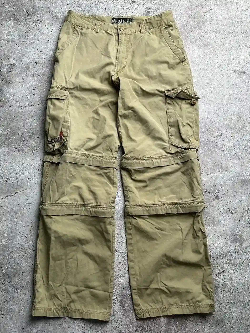 Vintage Brick Red Cargo Style Pants (XS/S)