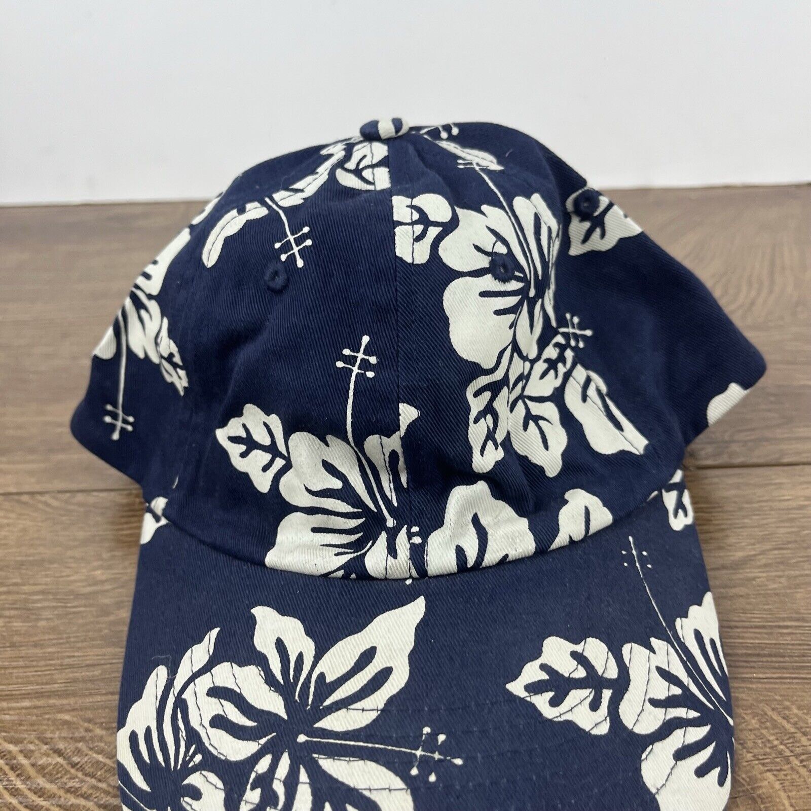 Other Beach Hat Vacation Leaves Hat Blue Cap Adjustable Blue Adult Size ONE SIZE - 6 Thumbnail