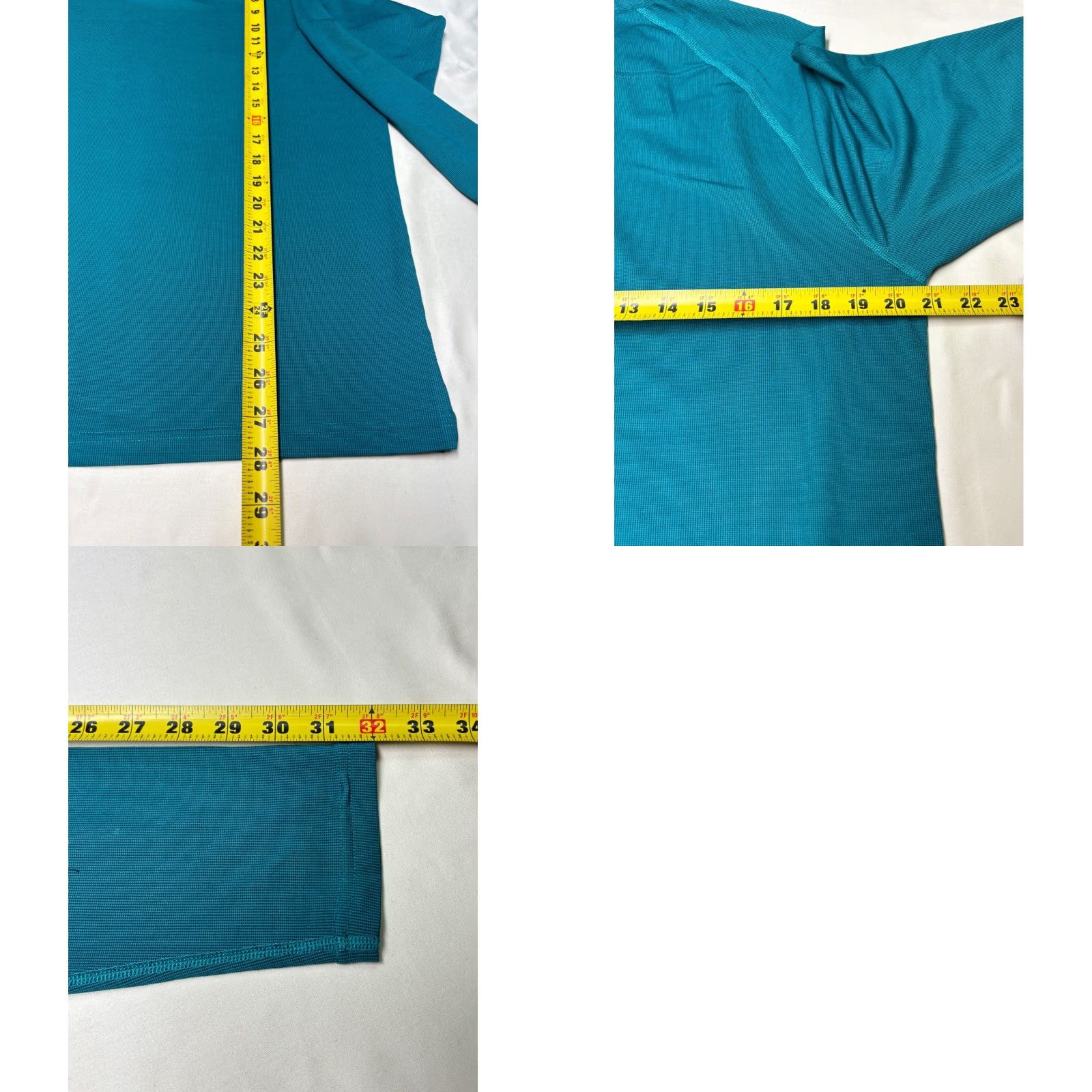 Rhone Rhone Long Sleeve Polo Shirt Men's M Teal Blue Athletic Top Golf Activewear Moisture Wicking Breathable Quick Dry Polo Shirt Mens Size US M / EU 48-50 / 2 - 8 Thumbnail