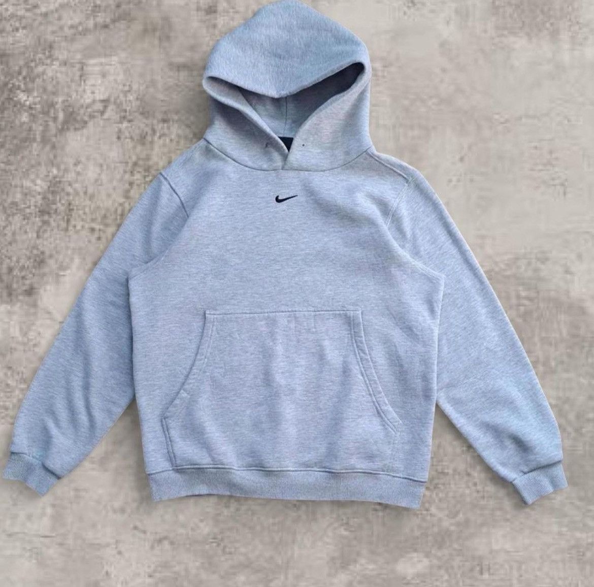 Nike Vintage 90s Nike Gray Swoosh Hoodie (Size L) Size US L / EU 52-54 / 3 - 2 Thumbnail