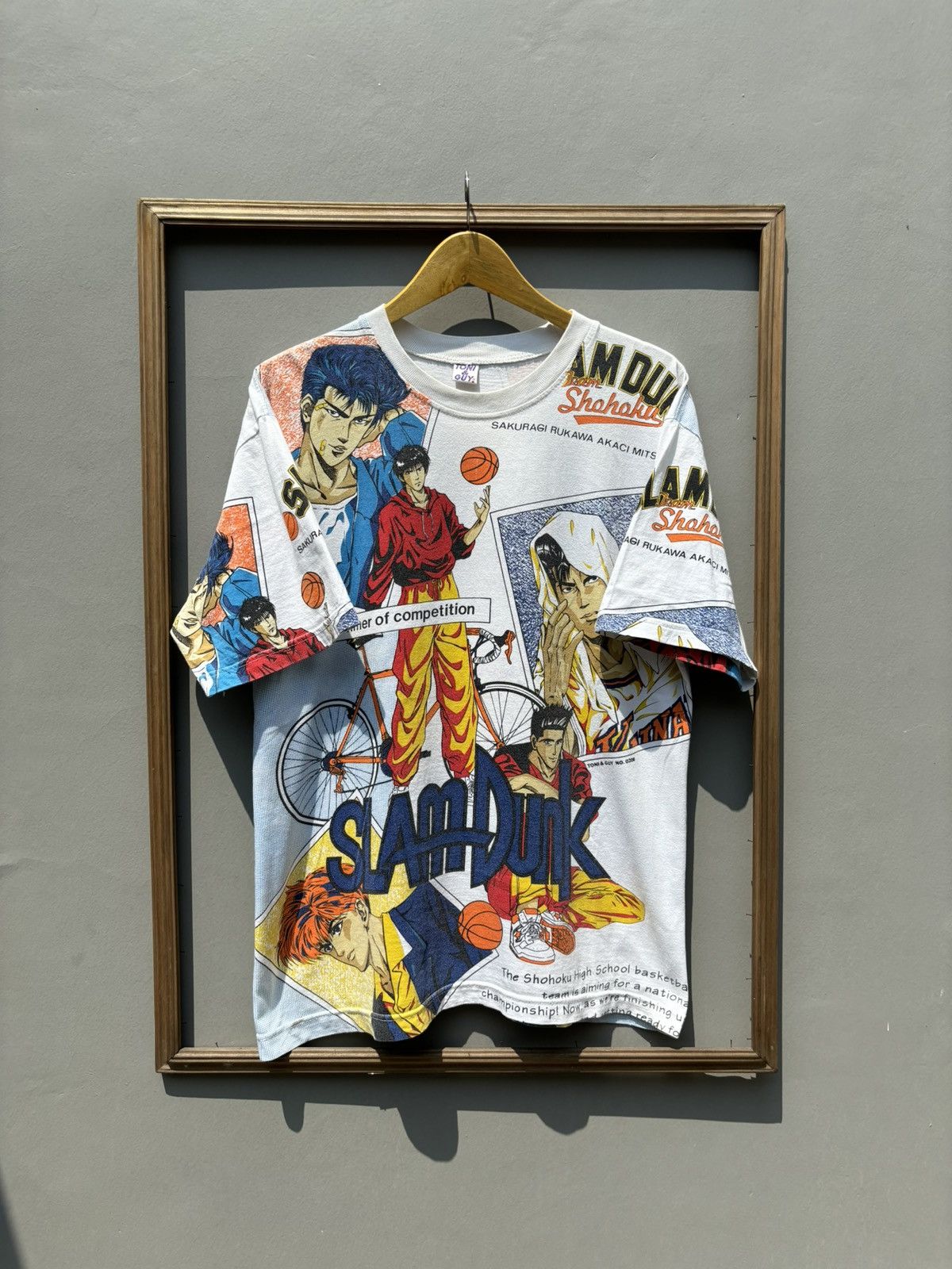 image of Vintage Slam Dunk Aop Shirt in White, Men's (Size Large)