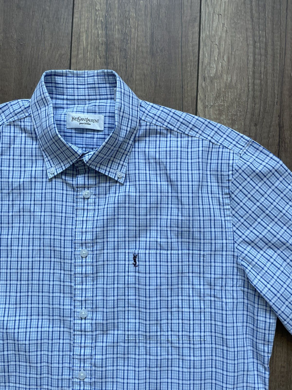 Vintage × Yves Saint Laurent Shirts Short Sleeve Yves Saint Laurent size L Size US L / EU 52-54 / 3 - 2 Thumbnail