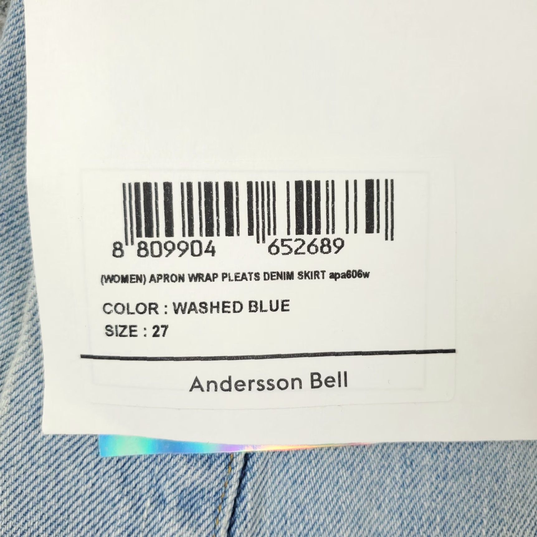 Andersson Bell Andersson Bell Skirt Womens Size 27 Blue Apron Pleated Denim Mini Wrap Skirt Size 27" / US 4 / IT 40 - 5 Thumbnail