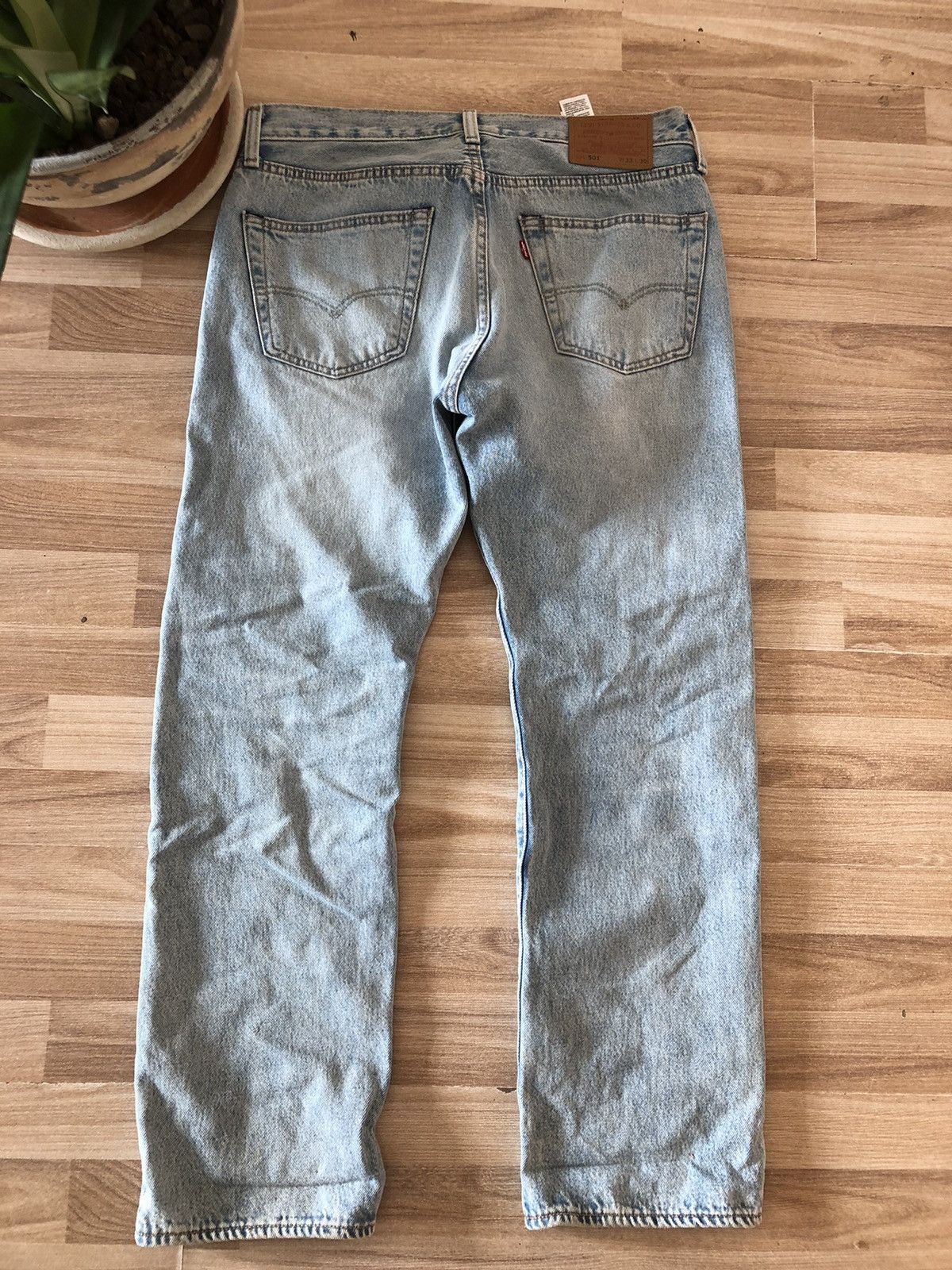 Levi’s 501 Jeans W33 x L30 Straight Light Blue White Denim