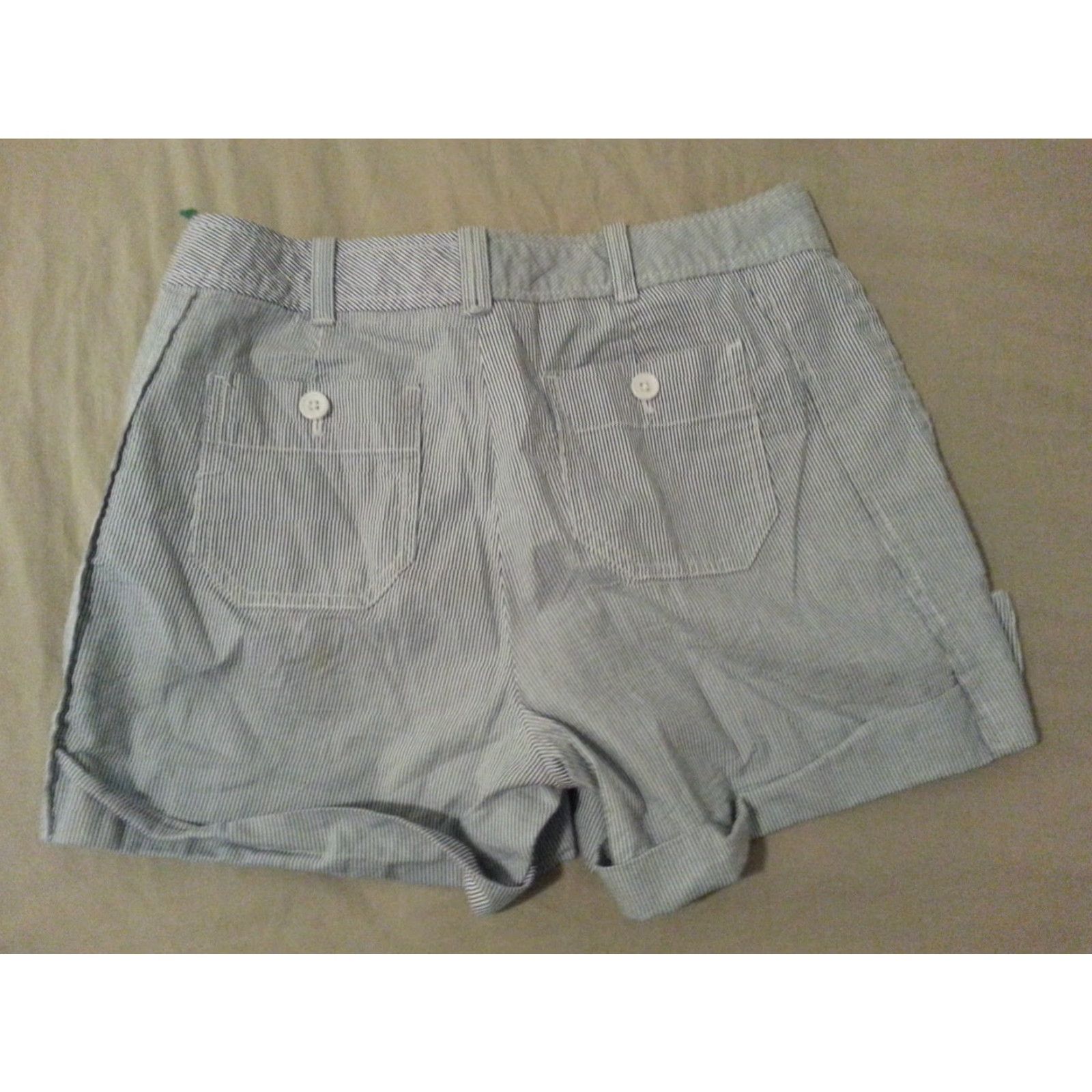 Banana Republic VINTAGE Banana Republic Womens Khaki Shorts 2 Blue Chino Womens Size 26" / US 2 / IT 38 - 2 Thumbnail