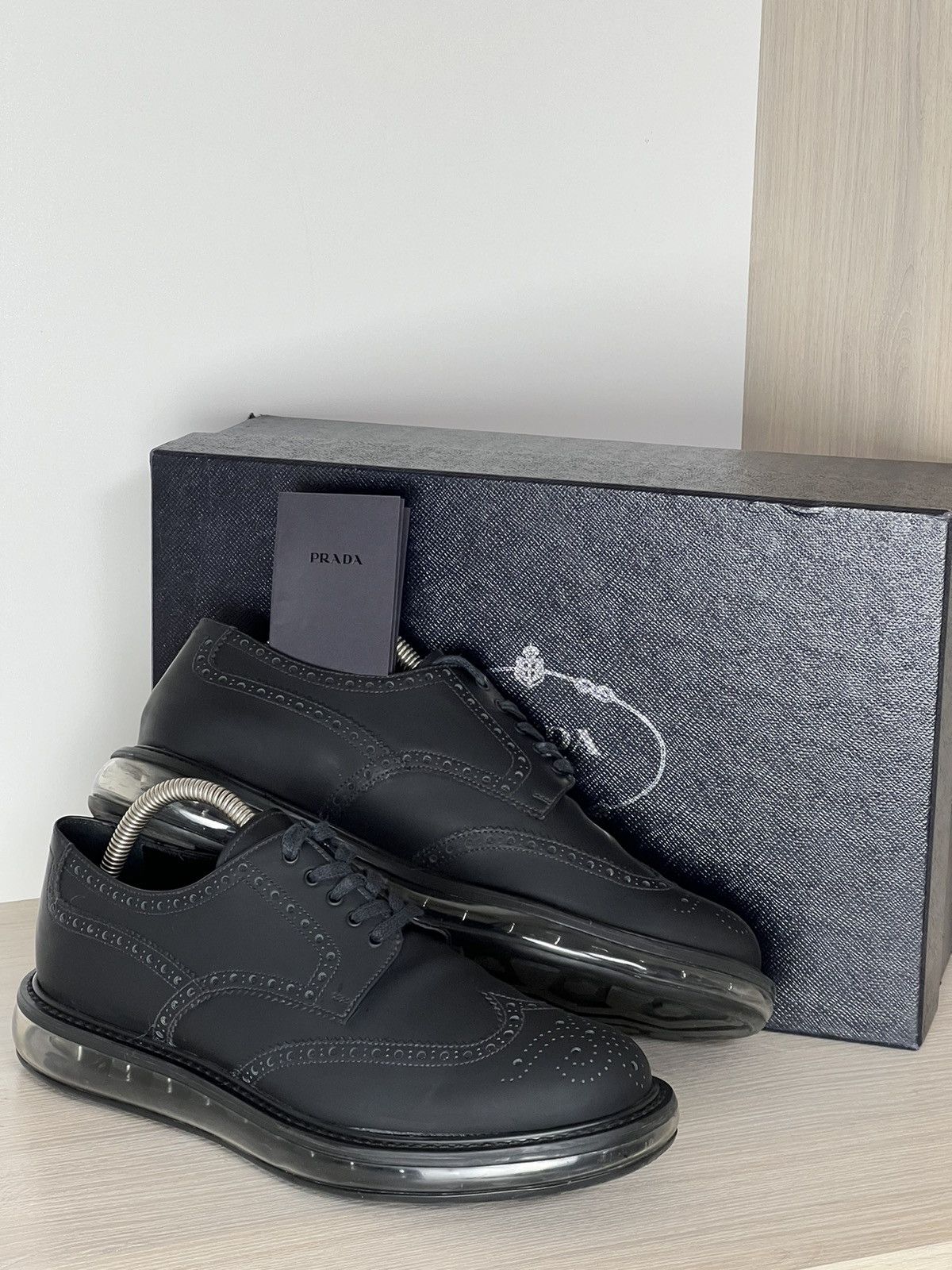 PRADA MILANO Brogues Dress Shoes Levitate Air Sole Wingtip