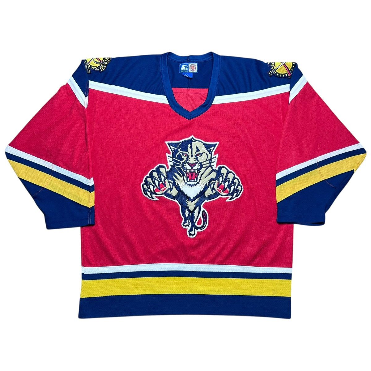 Starter Vintage 90s NHL Florida Panthers Starter Logo Hockey Jersey Size US XL / EU 56 / 4 - 1 Thumbnail