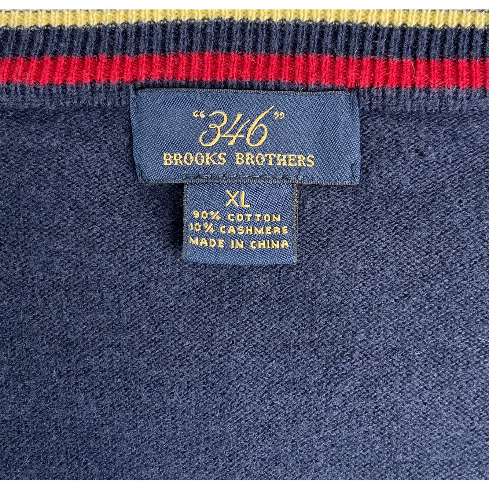Brooks Brothers 1-72 BROOKS BROTHERS 346 Men's Sweater Crew Neck Navy XL Size US XL / EU 56 / 4 - 6 Thumbnail