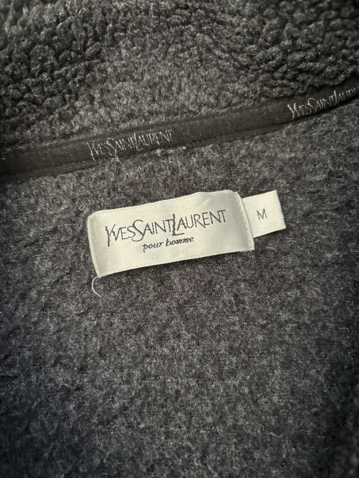 Yves Saint Laurent Black YSL Yves Saint Laurent quarter zip fleece pullover M Size US M / EU 48-50 / 2 - 4 Thumbnail