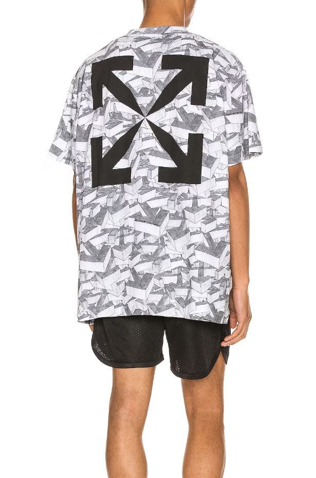 Off-White Grey Arrows Pattern Oversized T-Shirt Size US XS / EU 42 / 0 - 2 Thumbnail
