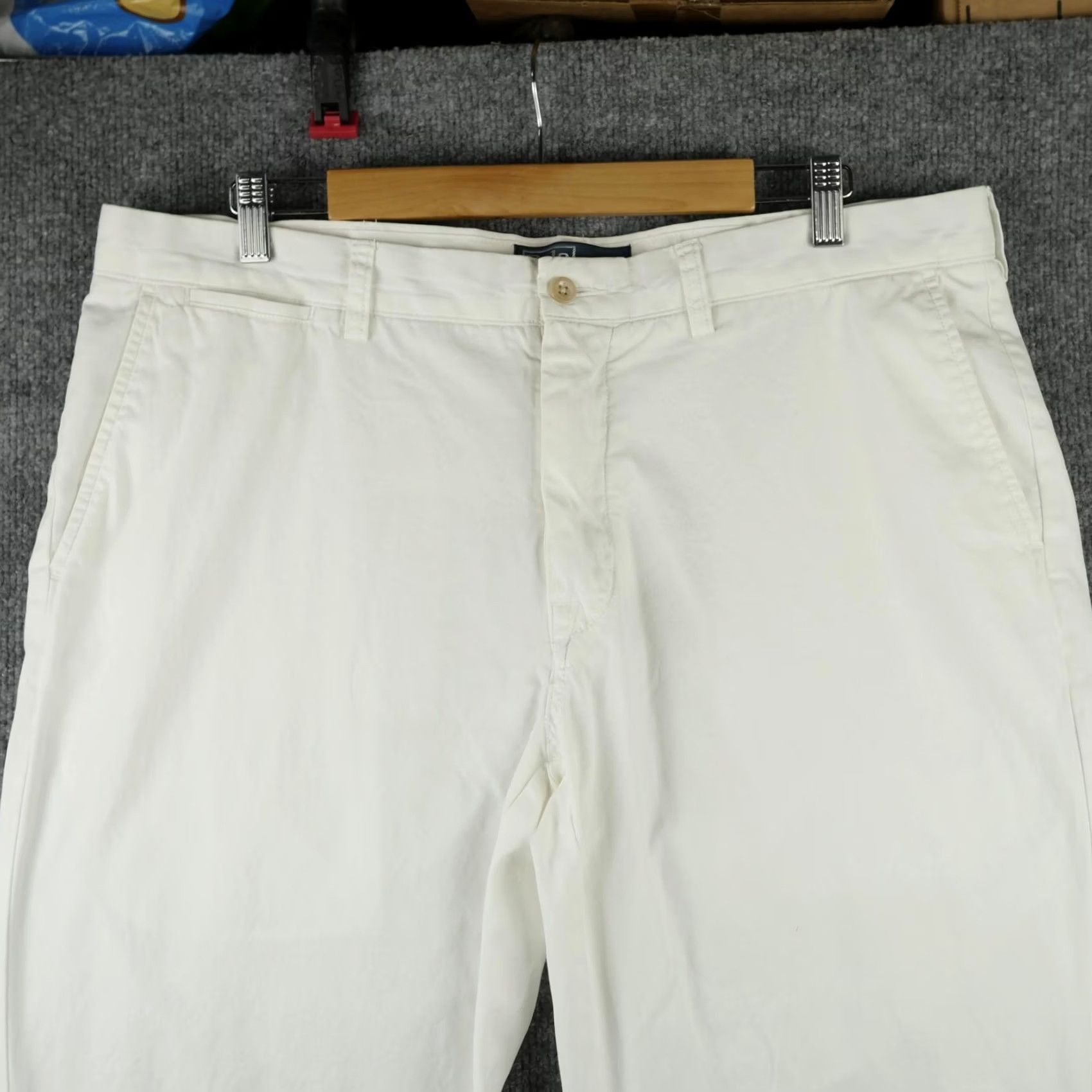 Polo Ralph Lauren VINTAGE Polo Ralph Lauren Pants Mens 38x32 White Suffield Chino Straight Fit Casual Business Mens Size US 38 / EU 54 - 2 Thumbnail