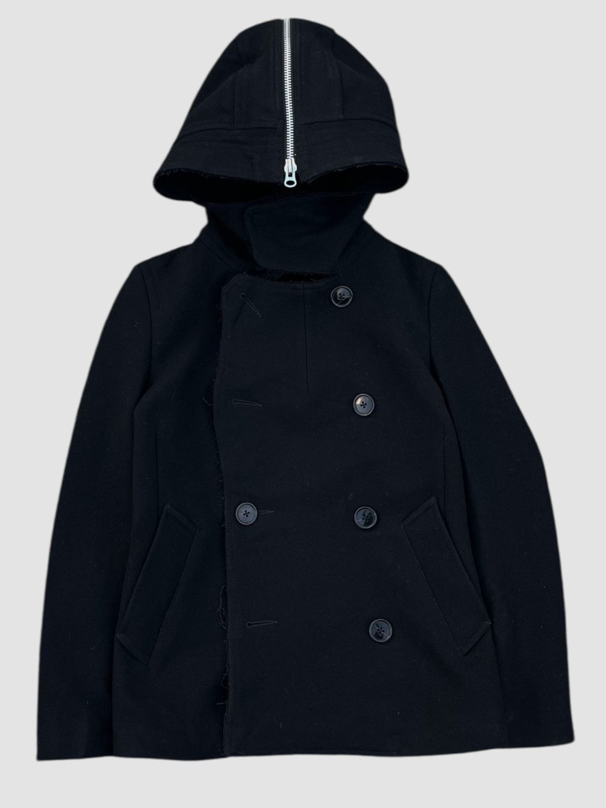 Zucca Zucca Double Breasted Wool Blend Hooded Jacket Size S / US 4 / IT 40 - 12 Thumbnail