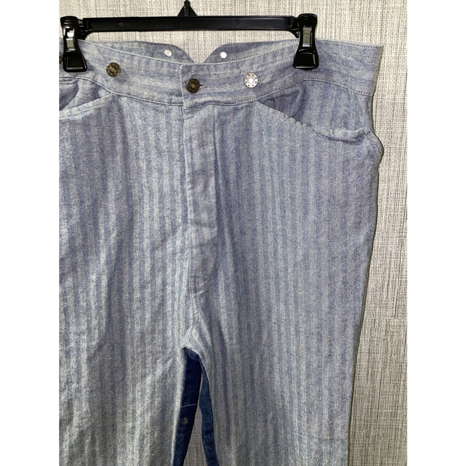 Denime Mens Blue Denim Jeans Button Fly Western Style 36 X 28 Jeans Mens Regular Western Denim Blue 36 X 28 Size US 36 / EU 52 - 3 Thumbnail